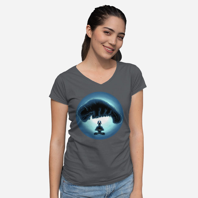 Boy In The Iceberg-Womens-V-Neck-Tee-rmatix