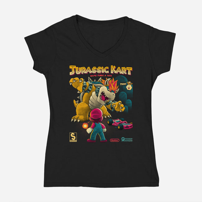 Game Finds A Way-Womens-V-Neck-Tee-teesgeex