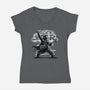 Rock Star Vader-Womens-V-Neck-Tee-alnavasord