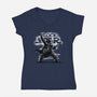 Rock Star Vader-Womens-V-Neck-Tee-alnavasord