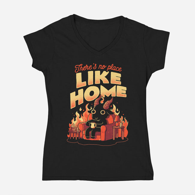 Home Sweet Hell-Womens-V-Neck-Tee-eduely