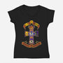 Guns N Droids-Womens-V-Neck-Tee-retrodivision