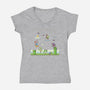 Gaming World-Womens-V-Neck-Tee-Xentee