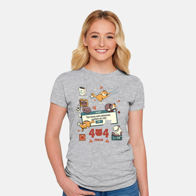Too Many Cats Alert-Womens-Fitted-Tee-Heyra Vieira