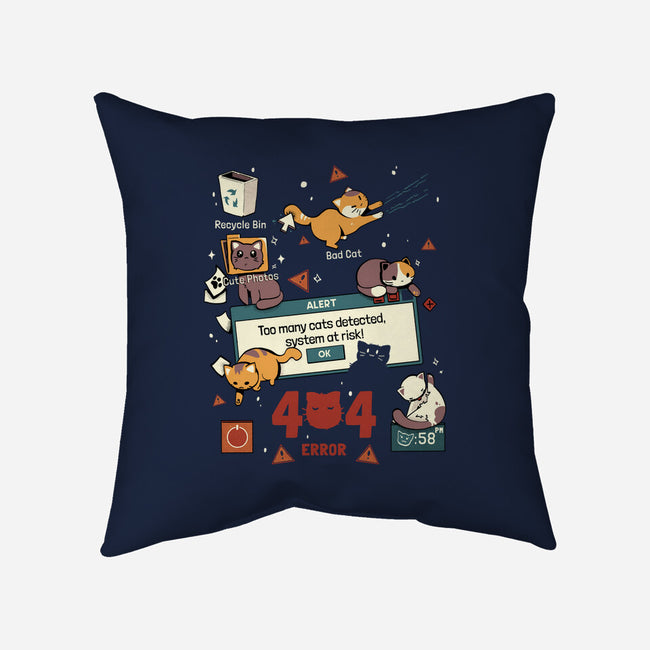 Too Many Cats Alert-None-Non-Removable Cover w Insert-Throw Pillow-Heyra Vieira