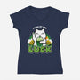 I Make My Own Luck-Womens-V-Neck-Tee-bloomgrace28