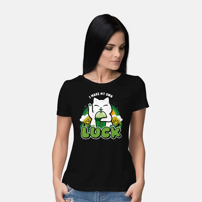 I Make My Own Luck-Womens-Basic-Tee-bloomgrace28