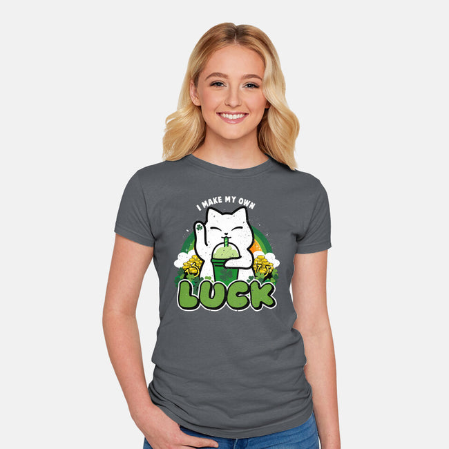 I Make My Own Luck-Womens-Fitted-Tee-bloomgrace28