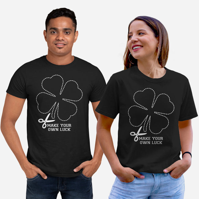 Make Your Own Luck-Unisex-Basic-Tee-rocketman_art