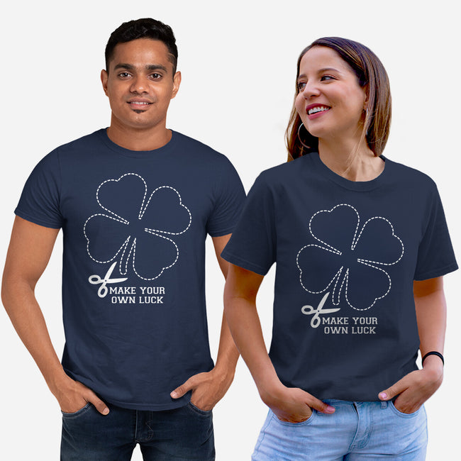 Make Your Own Luck-Unisex-Basic-Tee-rocketman_art