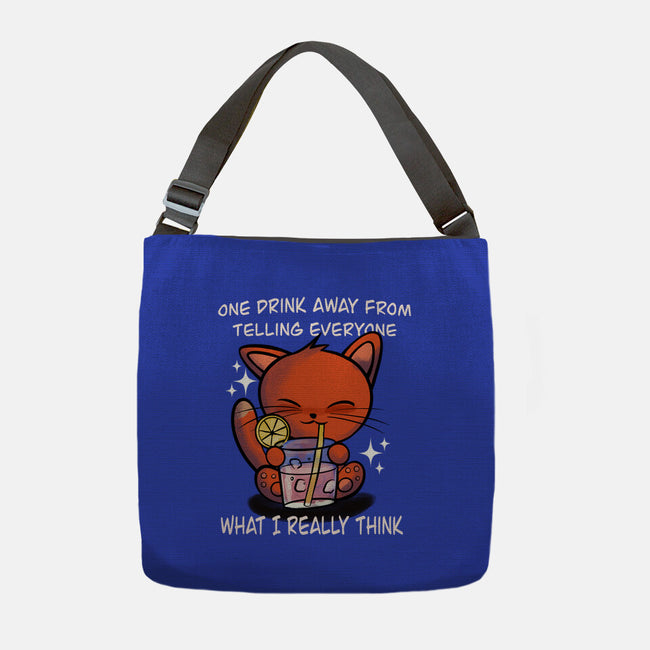 One Drink Away-None-Adjustable Tote-Bag-fanfabio