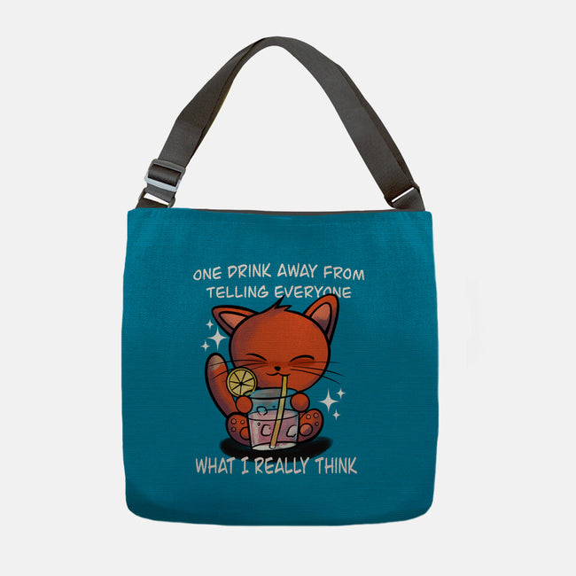 One Drink Away-None-Adjustable Tote-Bag-fanfabio