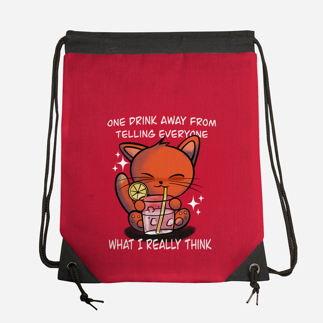 One Drink Away-None-Drawstring-Bag-fanfabio