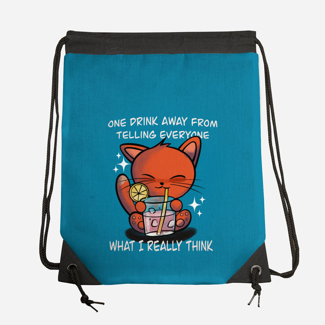 One Drink Away-None-Drawstring-Bag-fanfabio