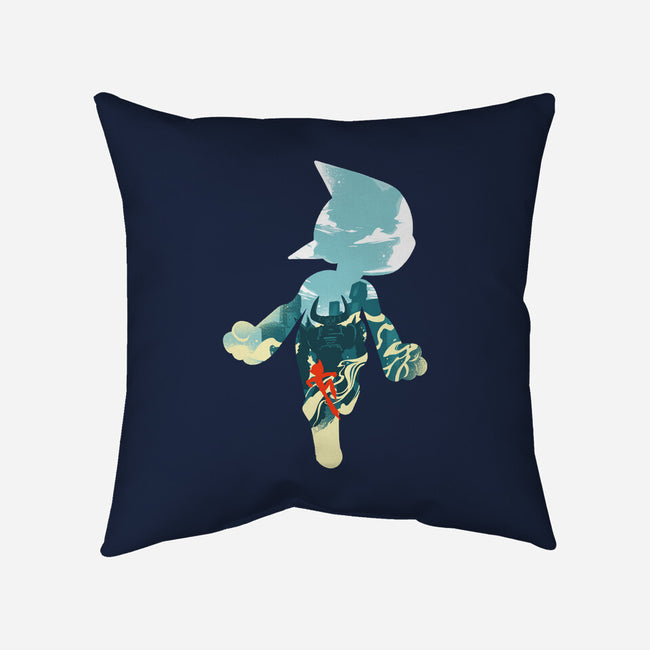 Astro Robo-None-Removable Cover-Throw Pillow-RamenBoy