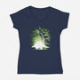 Stegosaurus Fossil-Womens-V-Neck-Tee-Vallina84