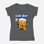 Cold Beer-Womens-V-Neck-Tee-joerawks