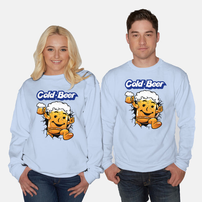 Cold Beer-Unisex-Crew Neck-Sweatshirt-joerawks