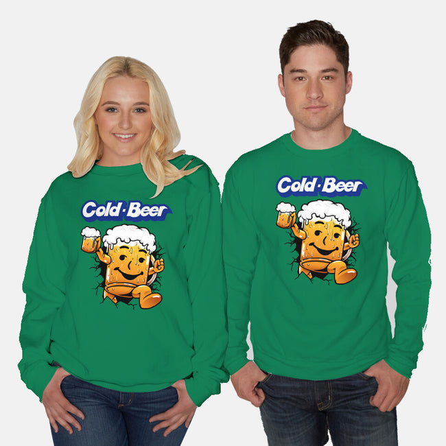 Cold Beer-Unisex-Crew Neck-Sweatshirt-joerawks