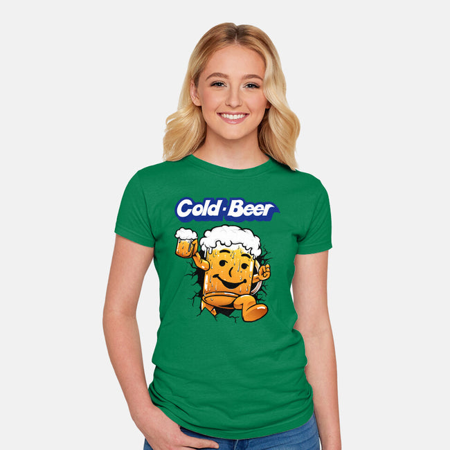 Cold Beer-Womens-Fitted-Tee-joerawks