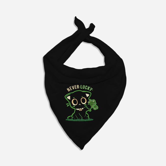 Never Lucky-Cat-Bandana-Pet Collar-TechraNova