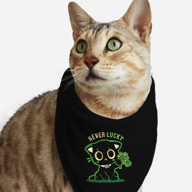 Never Lucky-Cat-Bandana-Pet Collar-TechraNova