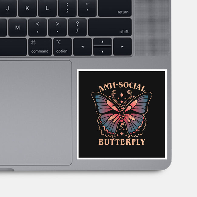 Anti-Social Butterfly-None-Glossy-Sticker-fanfreak1