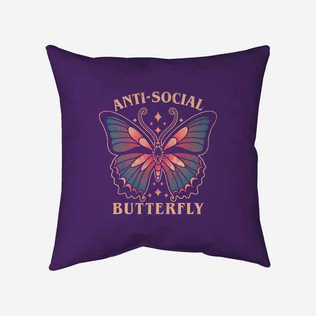 Anti-Social Butterfly-None-Non-Removable Cover w Insert-Throw Pillow-fanfreak1