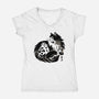 Sumi-e Cats-Womens-V-Neck-Tee-fanfreak1