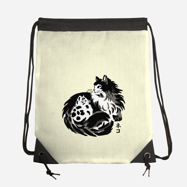 Sumi-e Cats-None-Drawstring-Bag-fanfreak1