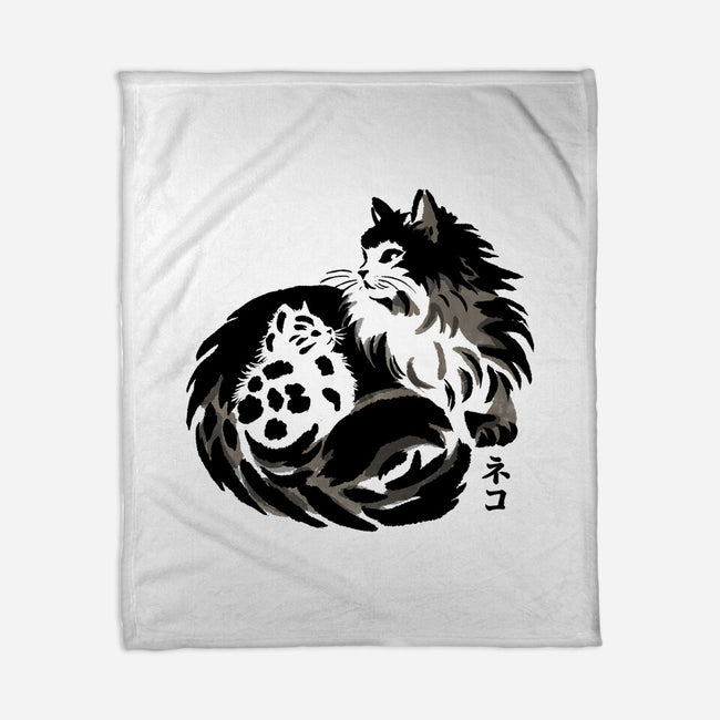Sumi-e Cats-None-Fleece-Blanket-fanfreak1