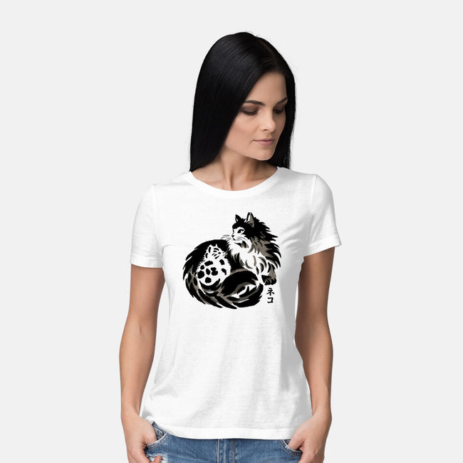 Sumi-e Cats-Womens-Basic-Tee-fanfreak1