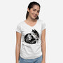 Sumi-e Cats-Womens-V-Neck-Tee-fanfreak1