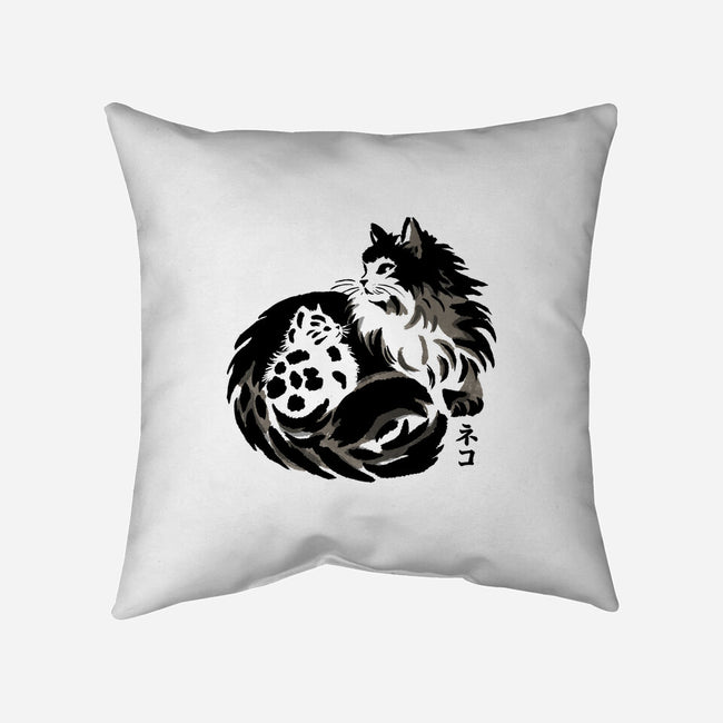 Sumi-e Cats-None-Removable Cover-Throw Pillow-fanfreak1