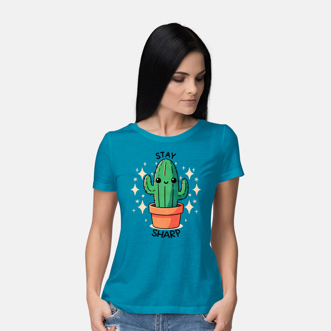 Stay Sharp-Womens-Basic-Tee-fanfreak1