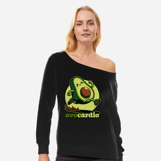 Avocado Exercise-Womens-Off Shoulder-Sweatshirt-Studio Mootant
