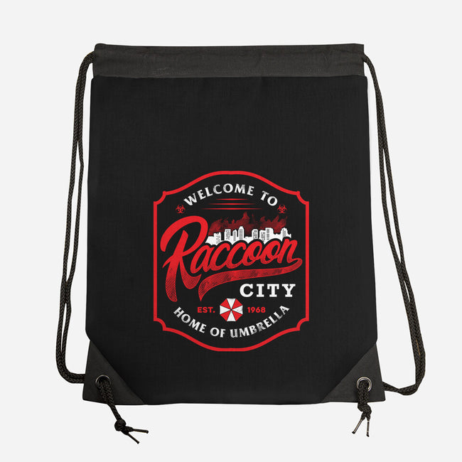 Raccoon City-None-Drawstring-Bag-arace