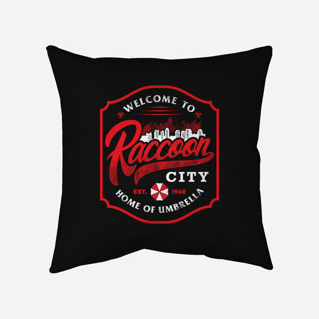 Raccoon City-None-Removable Cover-Throw Pillow-arace