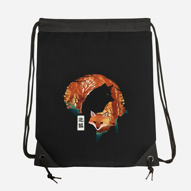 The Clever Fox-None-Drawstring-Bag-dandingeroz