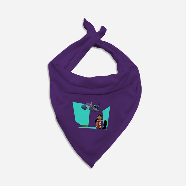 Alien And Girl-Dog-Bandana-Pet Collar-zascanauta