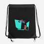 Alien And Girl-None-Drawstring-Bag-zascanauta