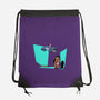 Alien And Girl-None-Drawstring-Bag-zascanauta