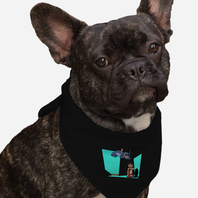 Alien And Girl-Dog-Bandana-Pet Collar-zascanauta