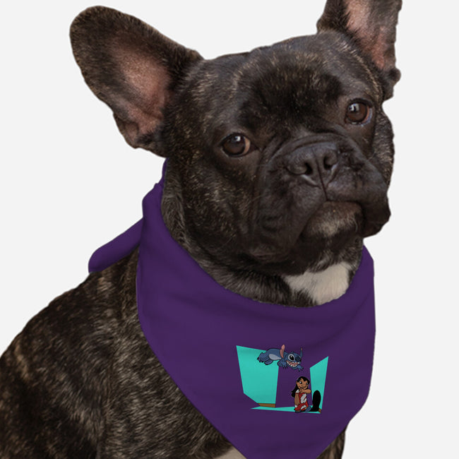 Alien And Girl-Dog-Bandana-Pet Collar-zascanauta