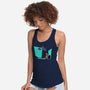 Alien And Girl-Womens-Racerback-Tank-zascanauta