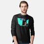 Alien And Girl-Mens-Long Sleeved-Tee-zascanauta