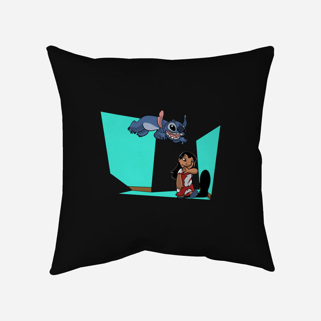 Alien And Girl-None-Removable Cover w Insert-Throw Pillow-zascanauta