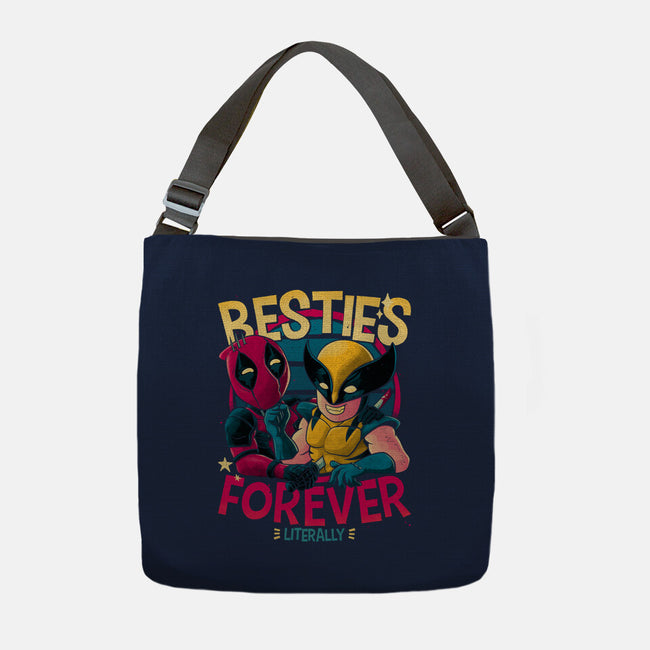 Besties Forever-None-Adjustable Tote-Bag-teesgeex