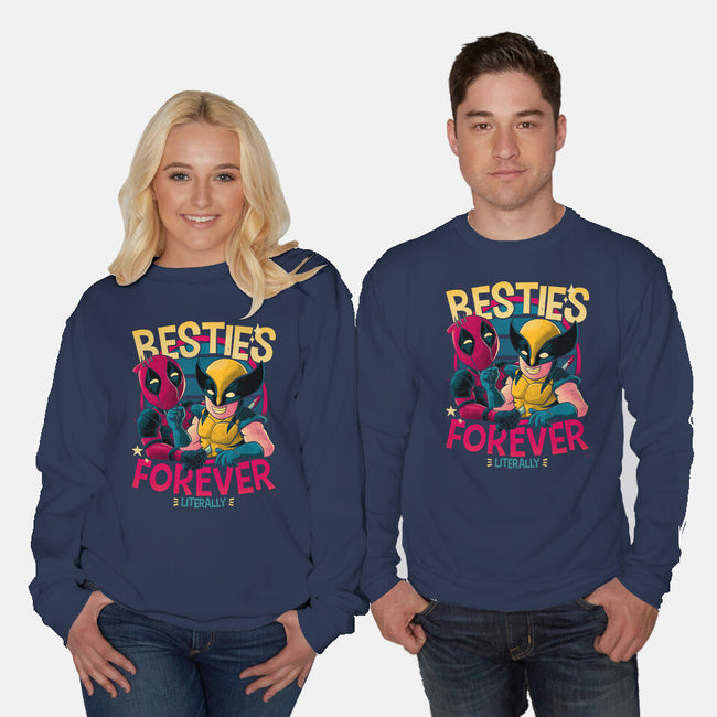 Besties Forever-Unisex-Crew Neck-Sweatshirt-teesgeex