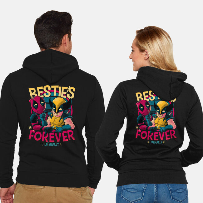Besties Forever-Unisex-Zip-Up-Sweatshirt-teesgeex